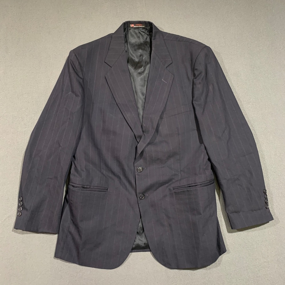 Stafford American Craftsman Men's Pinstripe Blazer Jacket Made in USA Wool Blend